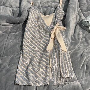 Altard State Silver Sequin Dress